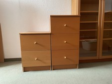 Ikea Kleine Kommode / Nachttisch Mit 2 Bzw. 3 Schubladen In Buche, 50/ 78 Hoch