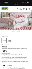 BRIMNES Bett 160x200 weiß von Ikea