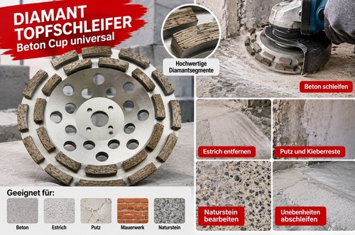 Diamant topfschleifer beton - diamant,