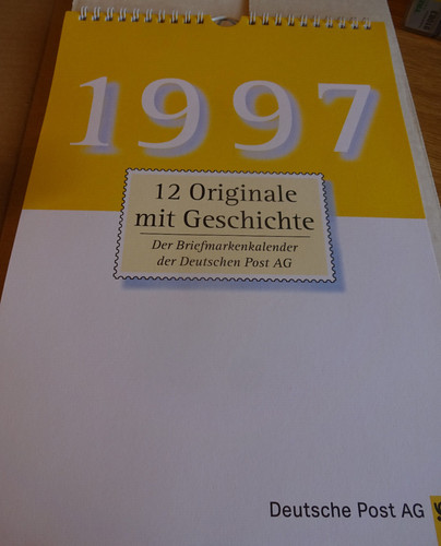 Einen briefmarkenkalender der - einen,