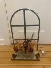 Deko Objekt "Stallfenster mit Blumendekor", Landhaus, shabby chic, Lichterkette