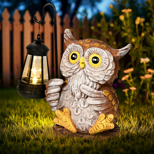 Eulen figuren mit solar - eulen,