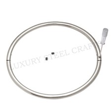 8mm Silber Damen Rund Edelstahl Halsreif der O abschließbar