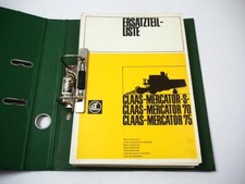Claas Mercator S 70 75 Mähdrescher Ersatzteilliste Ersatzteilkatalog 1981