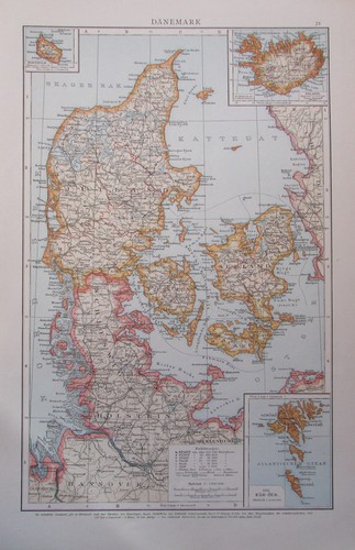 Antike landkarte von 1893 - von,