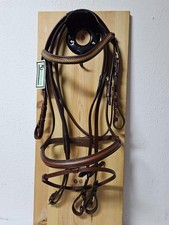 NEUES Zaumzeug COB engl. komb. UMBRIA top Leder braun - messing / m. Etikett