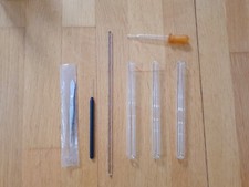 Labor Reagenzgläser Pipette Pinzette Präpariernadel Glasstab