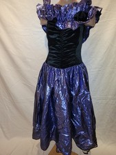 wunderschönes Abendkleid, Ballkleid Le Kress 38 lila mit Samtoberteil und glitze