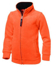 US BASIC Kids Jacke Kinder Fleece Warm Sport Jacke Reiß Verschluss Orange GR 104