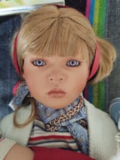 Künstlerpuppe Allegra, v. Christine Orange, Porzellan, Elite Dolls, Zertifikat