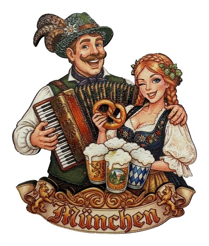 München holz magnet - holz,