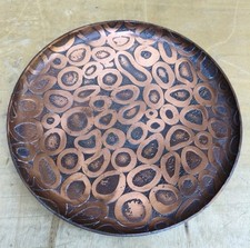 Massiv dekorativer Wandteller Kupferteller Deko Schale Kupferschale