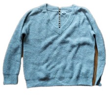 Strickpullover *Lascana*pullover*strick*grau*v-ausschnitt*perlen* 40/42