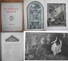 SCHWIND-GEMÄLDE=SIEBEN SCHÖNE+EINDRUCKSVOLLE LICHTDRUCKE AUF EINZELBÖGEN=MAPPE 3