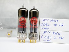 matched Pair Valvo  E80CC foil D-Getter WK6 Code  Pinched Waist Tube Röhre NOS