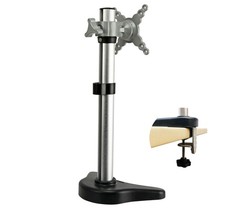 Monitor-Fuss Schreibtischhalterung 15" - 24" VESA SILVER BLACK Drehfunktion