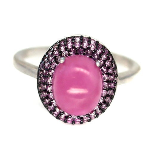 Großes rosa rubin - rosa, cabochon