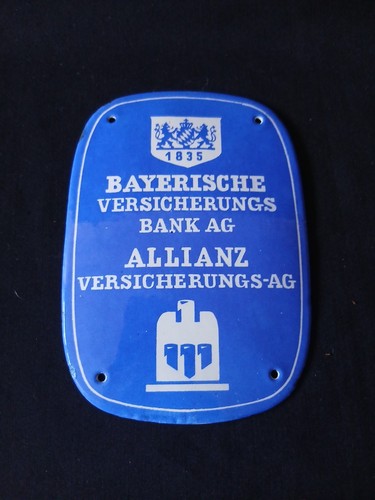 Kleines emailschild allianz - emailschild,