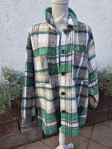 Damen hemdjacke kariert grün - kariert,