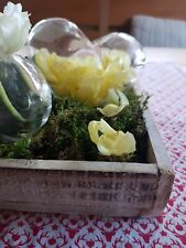 GLAS DEKO Herz Vasen Set (2 Stück) zum Legen, Stellen + Wand Hochzeit Muttertag