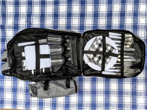 Picknick rucksack farbe grau - picknick-rucksack,