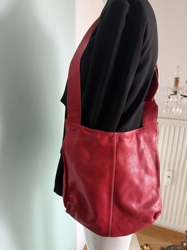 Leder tasche rot mittel - tasche, in