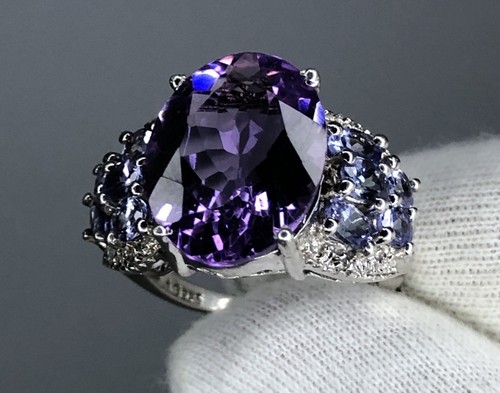 Silber ring mit amethyst und - silber,