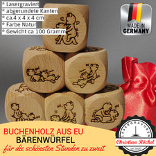 Bär Erotik Würfel Holz 4cm