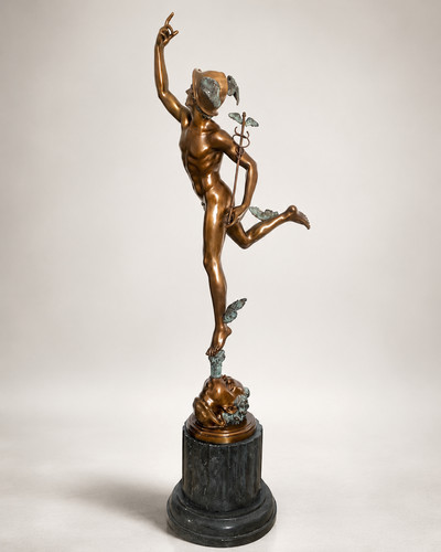 Bronze skulptur hermes merkur - bronze,