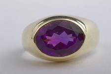 Ring amethyst 585 14k gelb - ring,