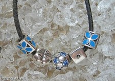 Marke original Pandora Anhänger Charms auf Lederband in aus 925 er Silber fein!