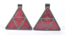 2x Dreieck Reflektor 16x17,5cm Rückstrahler Traktor LKW Anhänger Oldtimer