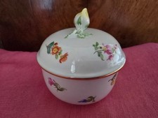 1 Zuckerdose Meissen Porzellan Streublümchen + Golddekor 1. Wahl Top !!!