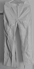 Neue Weiße Lack Leder PVC Vinyl Hose Unisex tragbar Gr. L 42/44 eventuelle 46