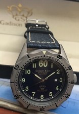 Fliegeruhr Herrenuhr Automatik Russisches Kaliber Edelstahl schwarz GS-990