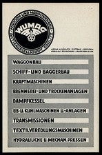 Alte Werbung 1925 WUMAG