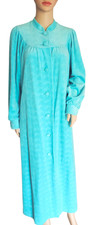 Triumph Morgenmantel Gr. 38 Blau Vintage Damen Bademantel Style Elegance