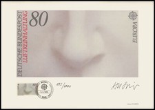 KUNST-EDITION 1986 BRD 1279 EUROPA CEPT KUNST MICHELANGELO HANDSIGNIERT !!