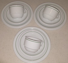 NEUw ♥ THOMAS Trend grüne Linie 3x Kaffeegedeck Gedecke Tasse UT Teller 9 Teile