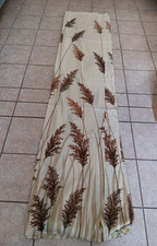 Vintage Vorhangstoff Gardine Muster Gräser m.  Bleiband H. ca. 2,50 m L. ca. 7 m