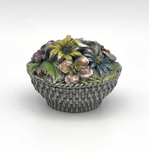 Vintage schmuckschatulle zinn - vintage,