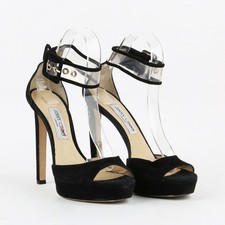 Damen Jimmy Choo Gebrauchte Plateau Sandaletten Transparent Schuhe 841786