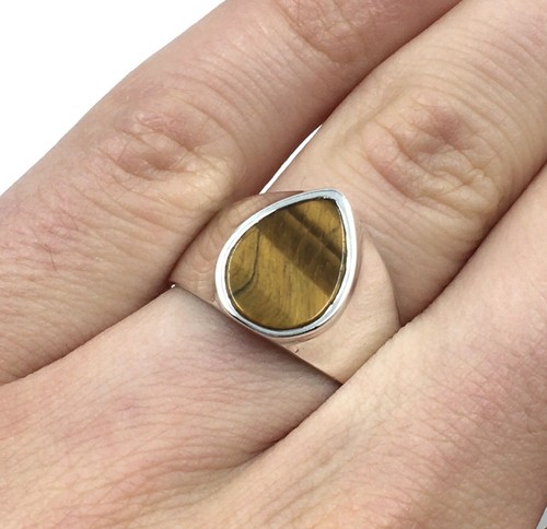 925 silber ring tigerauge - 925,
