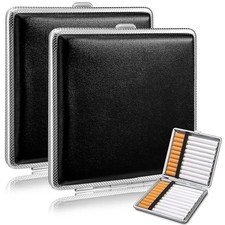 Zigarettenetui, 2 Stück Zigarettenbox Metall mit Magnetverschluss