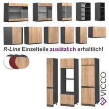 Küchenschrank Küchenmöbel R-Line J-Shape Anthrazit modern Vicco