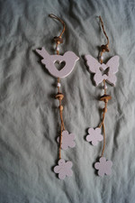 Dekoaufhänger - Schmetterling und Vogel - ca. 48 cm - 2er Set