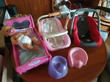 Baby Born SAMMLUNGSAUFLÖSUNG Prinzessin Bett interaktiv + Puppe + Sitz Buggy ua