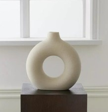 H&M Steinzeug Donut Vase groß