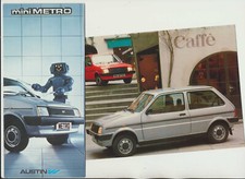 AUSTIN MINI METRO - Prospekt / Faltprospekt & Werbekarte 1980 - deutsch Schweiz
