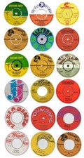 x18 50mm Reggae Record Label